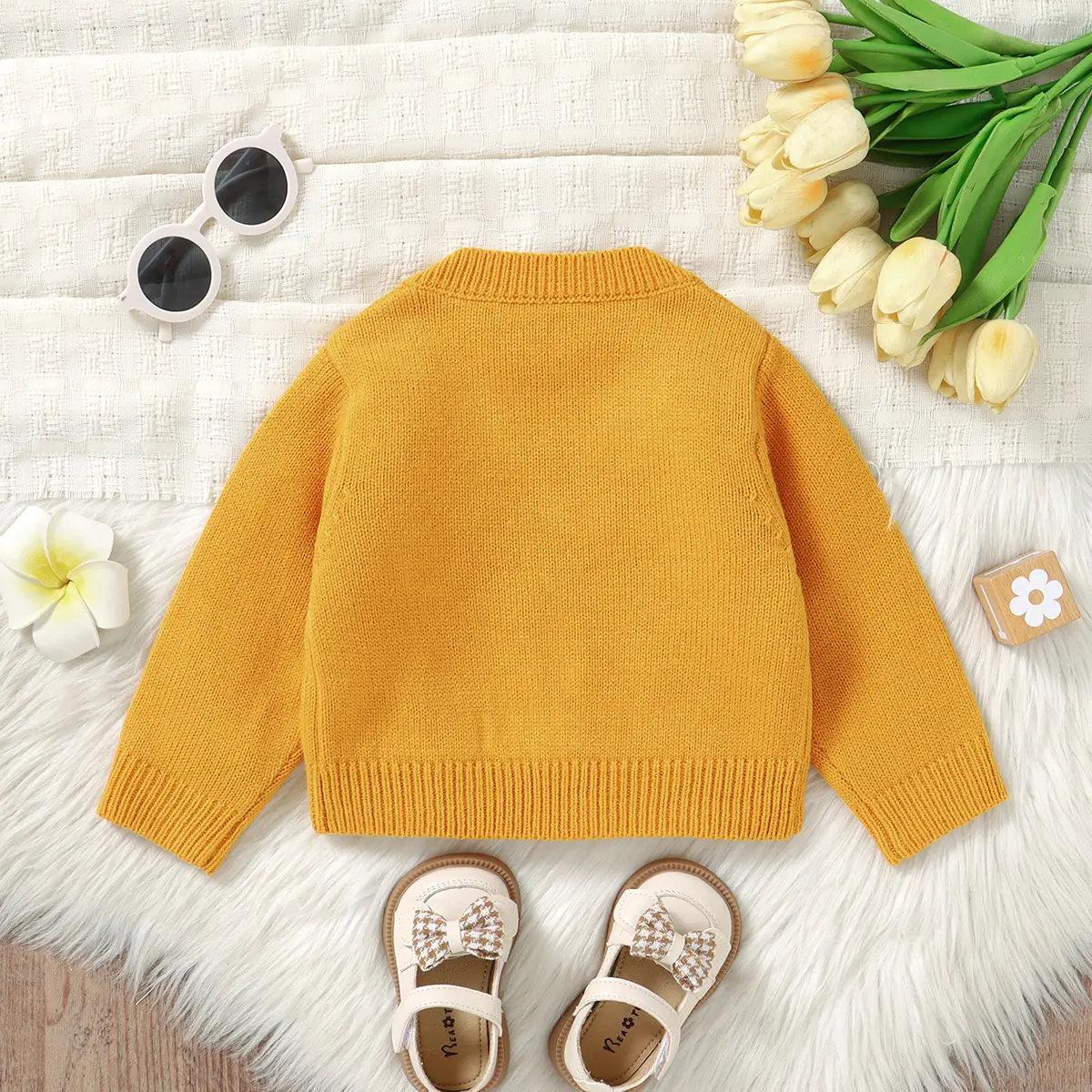 Baby Sweaters Knit Newborn Outerwear Kid Clothes Long Sleeve Spring Autumn Tops Infant Boy Girl Cardigan Fashion Cute 3D Flowers