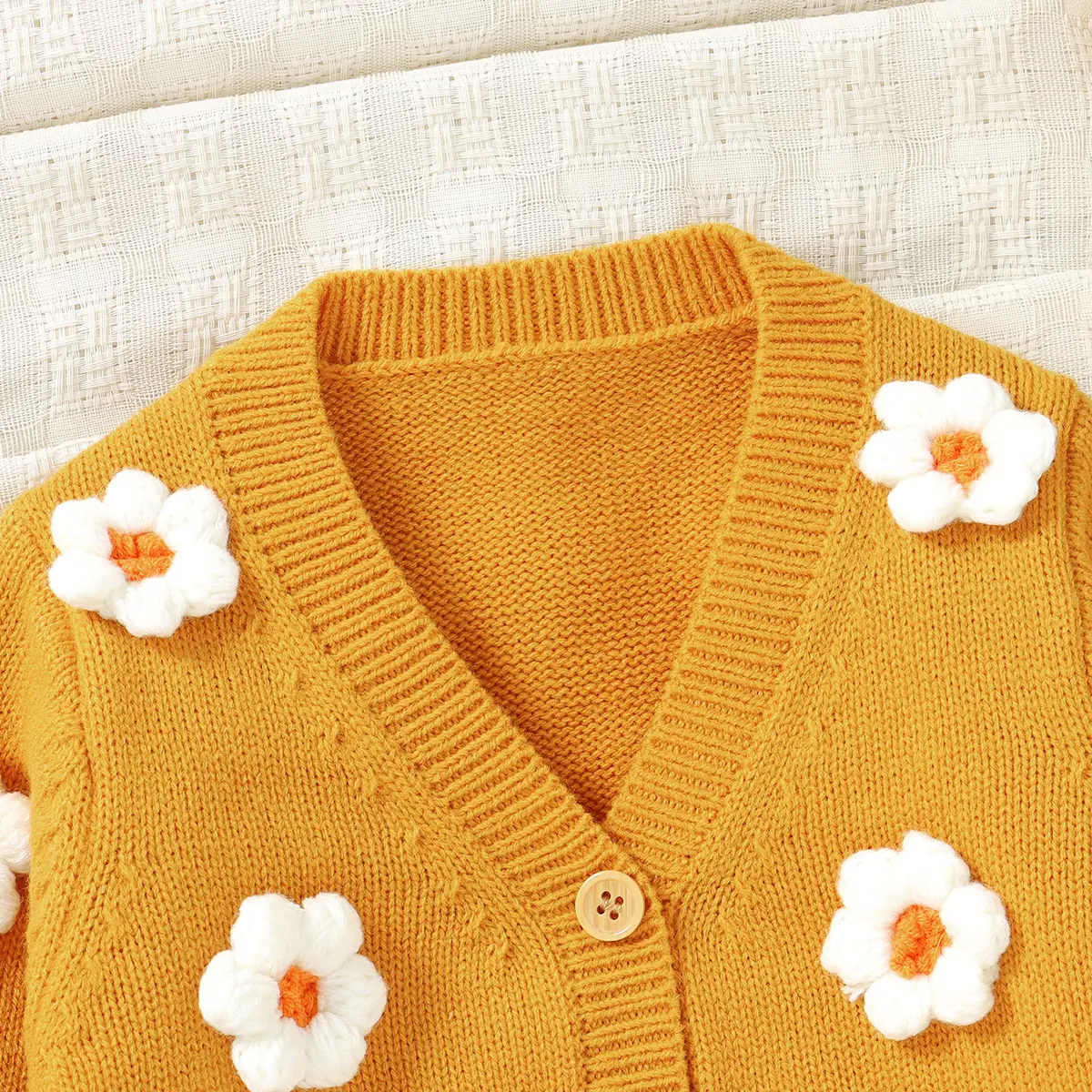 Baby Sweaters Knit Newborn Outerwear Kid Clothes Long Sleeve Spring Autumn Tops Infant Boy Girl Cardigan Fashion Cute 3D Flowers