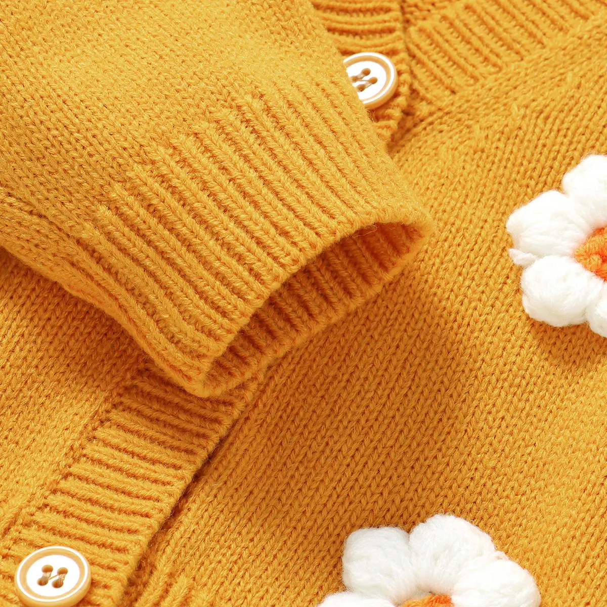 Baby Sweaters Knit Newborn Outerwear Kid Clothes Long Sleeve Spring Autumn Tops Infant Boy Girl Cardigan Fashion Cute 3D Flowers