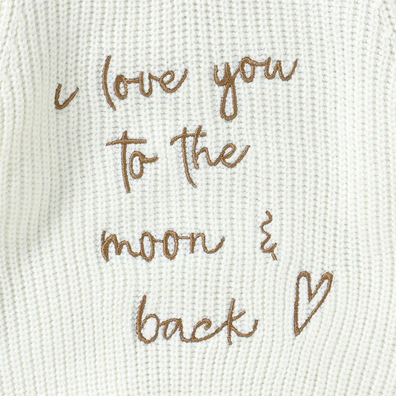 Newborn Baby Bodysuit Knit Infant Boys Girls Jumpsuit Long Sleeve Spring Toddler Kid Clothing Fashion Embroidered Letters 0-18M