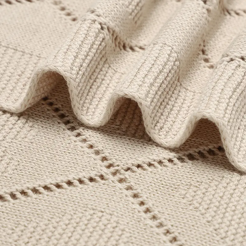 Baby Blanket Cotton Knit Newborn Boy Girl Bedding Quilt 90*70CM Infant Stroller Swaddling Fashion Solid Loving Plaids Super Soft