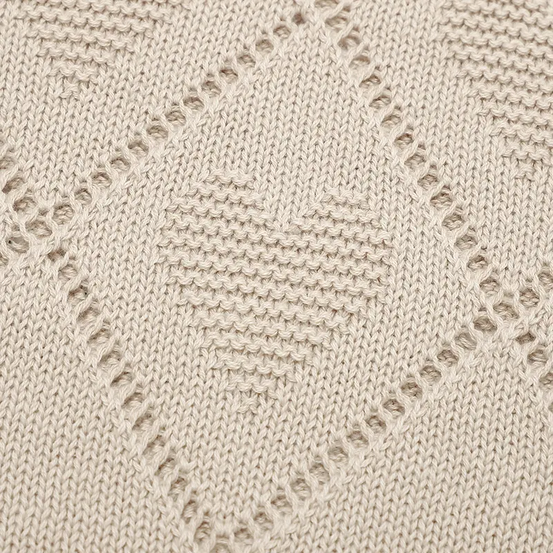 Baby Blanket Cotton Knit Newborn Boy Girl Bedding Quilt 90*70CM Infant Stroller Swaddling Fashion Solid Loving Plaids Super Soft