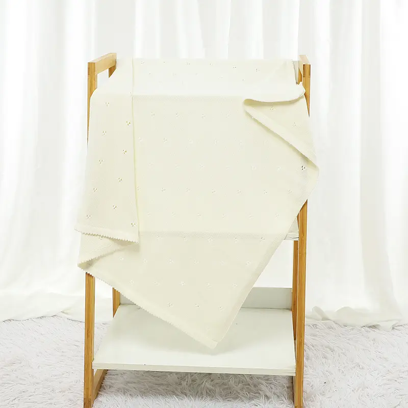 Cotton Baby Blanket Knit Infant Boys Girls 90*70CM Super Soft Newborn Stroller Swaddling Wrap Fashion Solid Crib Plaid Sleepsack