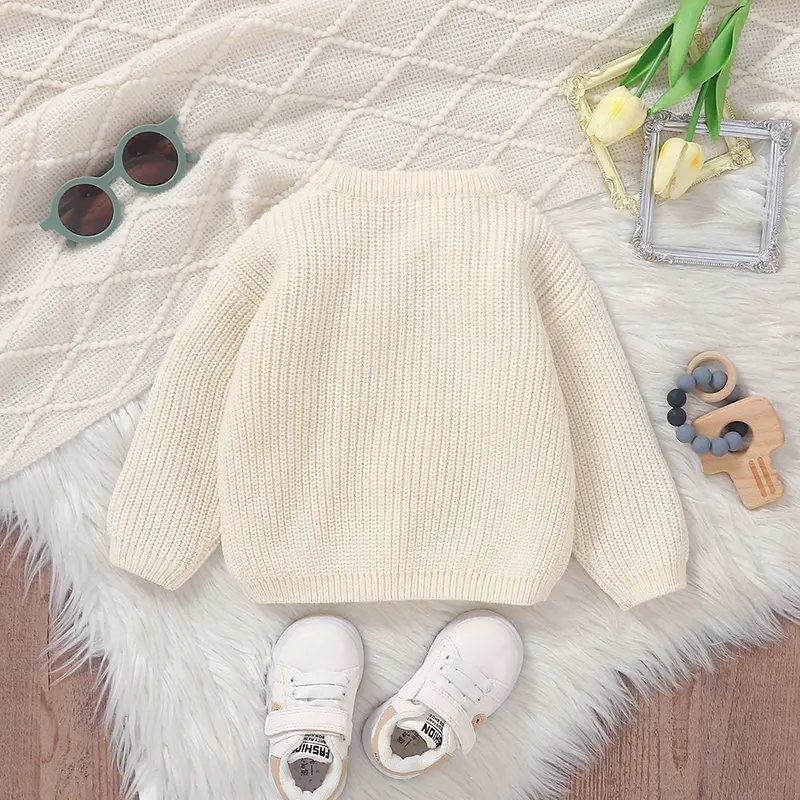 Baby Sweater Knitted Infant Boys Girls Pullover Long Sleeve Autumn Newborn Children Clothing Fashion Letters Tops Outerwear Warm