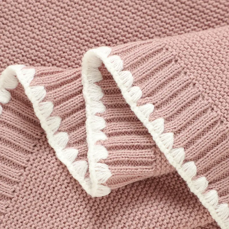 Newborn Baby Blanket 90*70cm Infant Boy Girl Bedding Quilt Knit Srtoller Swaddling Super Soft Plaids Sleepsack Fashion Solid Dot