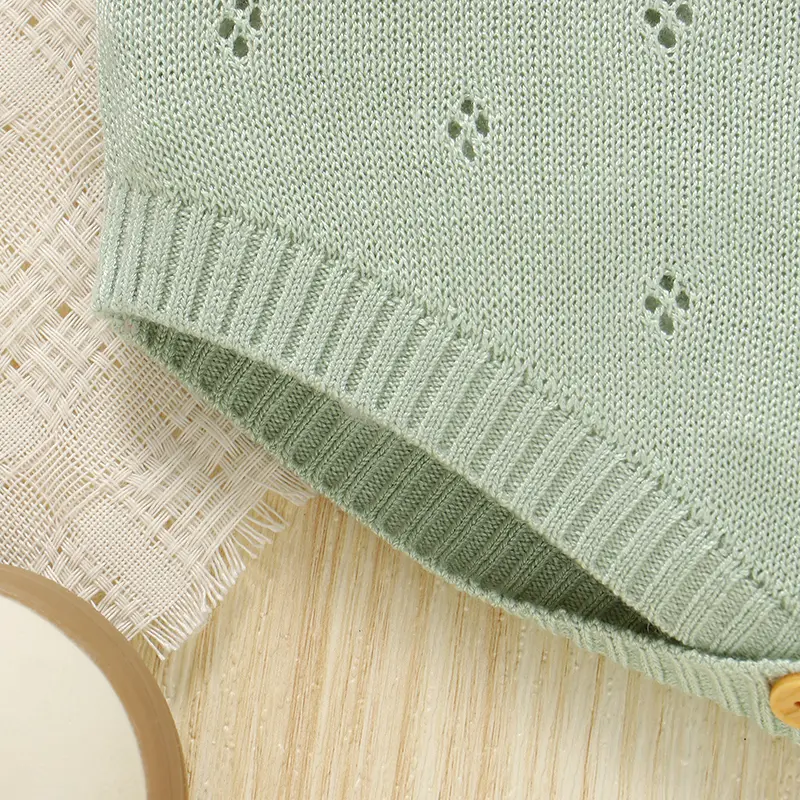 Baby Bodysuits Knitted Toddler Child Sling Clothes 0-18M Overalls Fashion Solid Cool Newborn Infant Boy Girl Jumpsuit Sleeveless