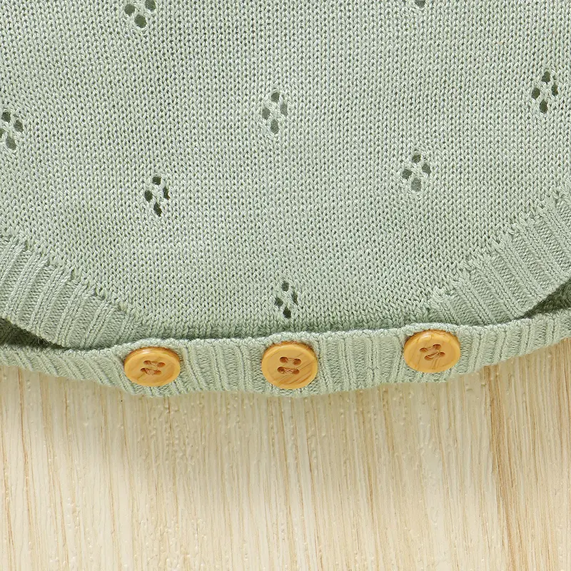 Baby Bodysuits Knitted Toddler Child Sling Clothes 0-18M Overalls Fashion Solid Cool Newborn Infant Boy Girl Jumpsuit Sleeveless
