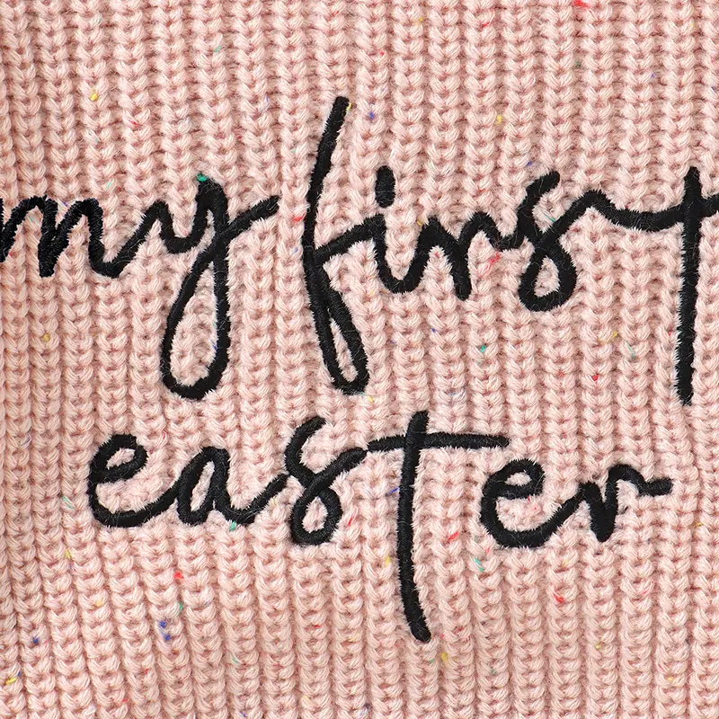 Newborn Baby Bodysuit Knit Infant Boy Girl Jumpsuit Long Sleeve Spring Toddler Kid Clothing Fashion Letter Cute Rabbit Ear 0-12M