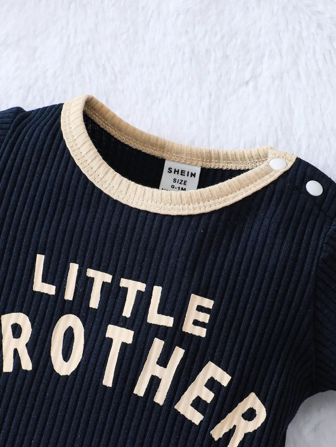 New Baby Boy Short Sleeved Solid Color Pit Stripe Combed Cotton Simple Casual Daily Jumpsuit Pants