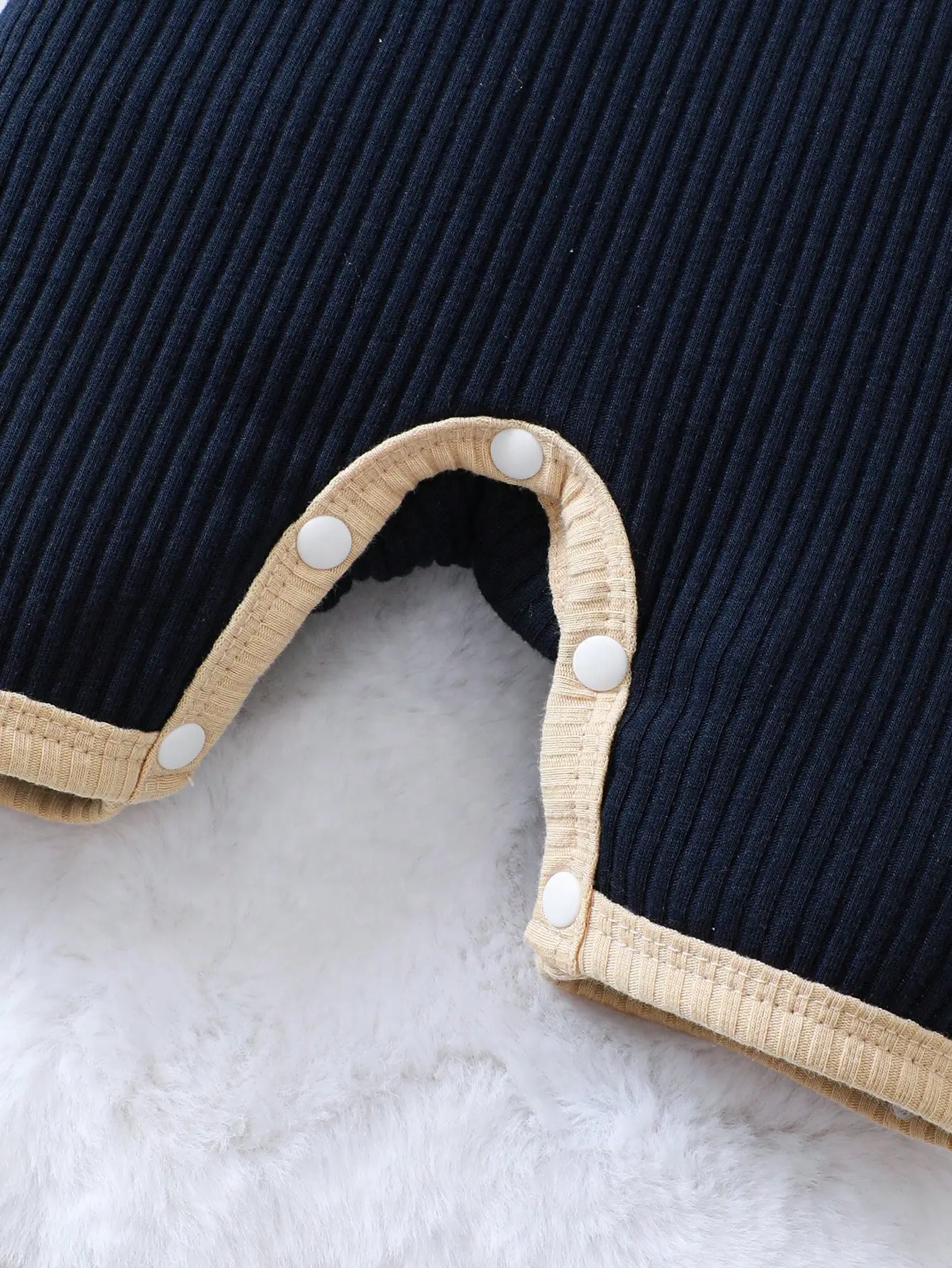 New Baby Boy Short Sleeved Solid Color Pit Stripe Combed Cotton Simple Casual Daily Jumpsuit Pants