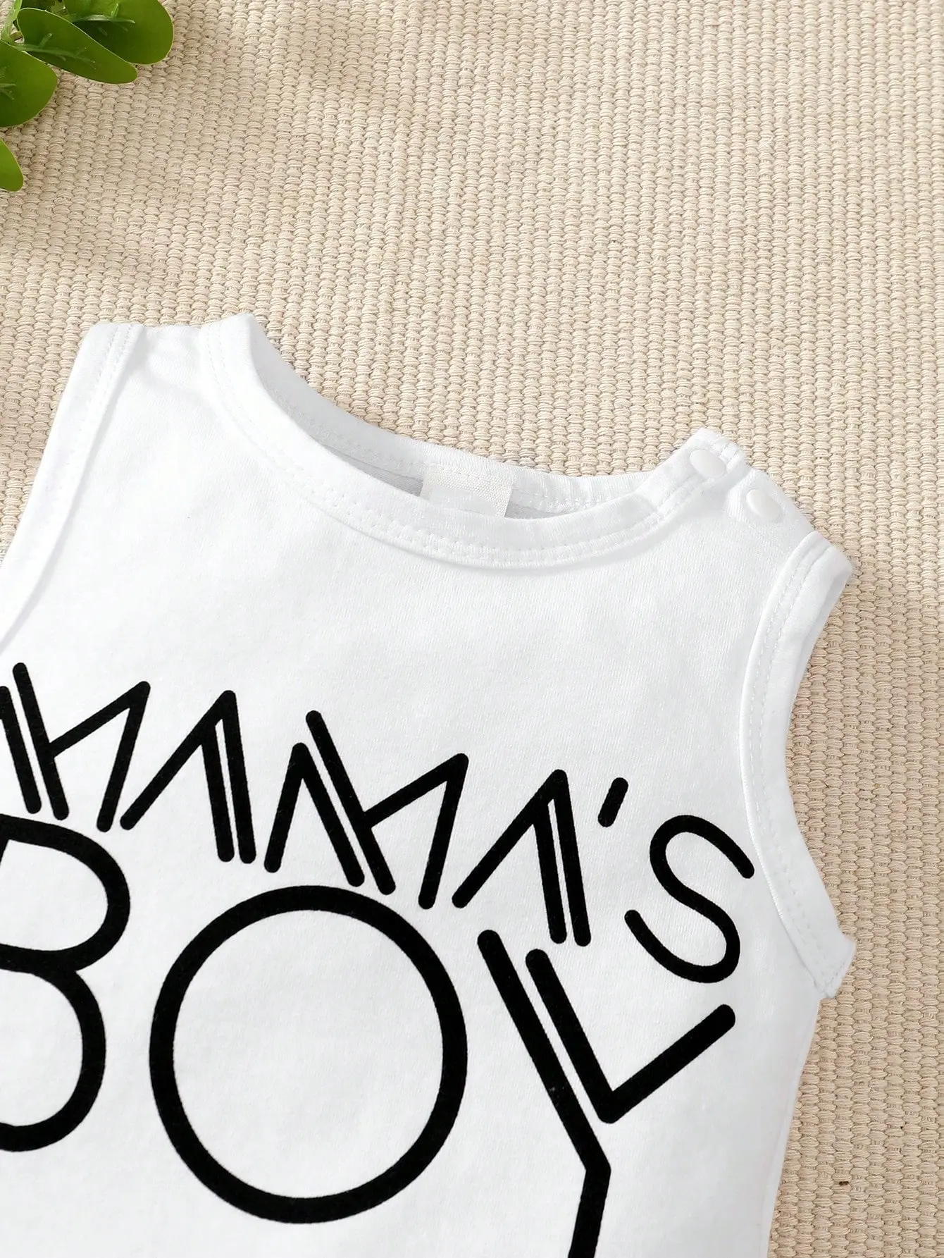 Summer Baby Boy Letter Graphic Bodysuit & Shorts
