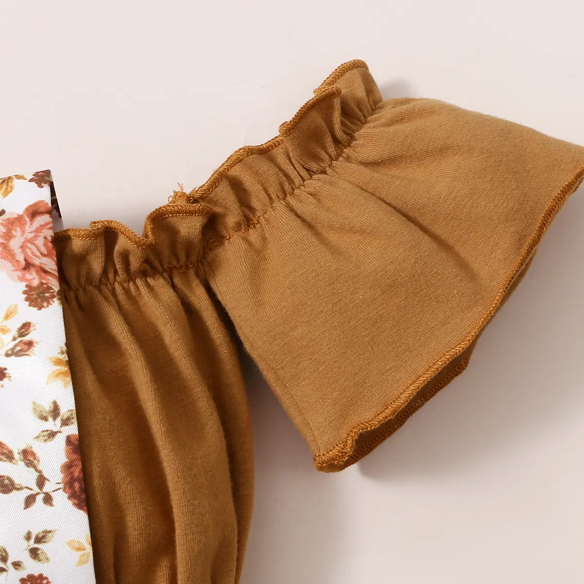 0-2-year-old newborn baby girl summer round neck short-sleeved short-style jacket with floral print straps skirt fashion suit