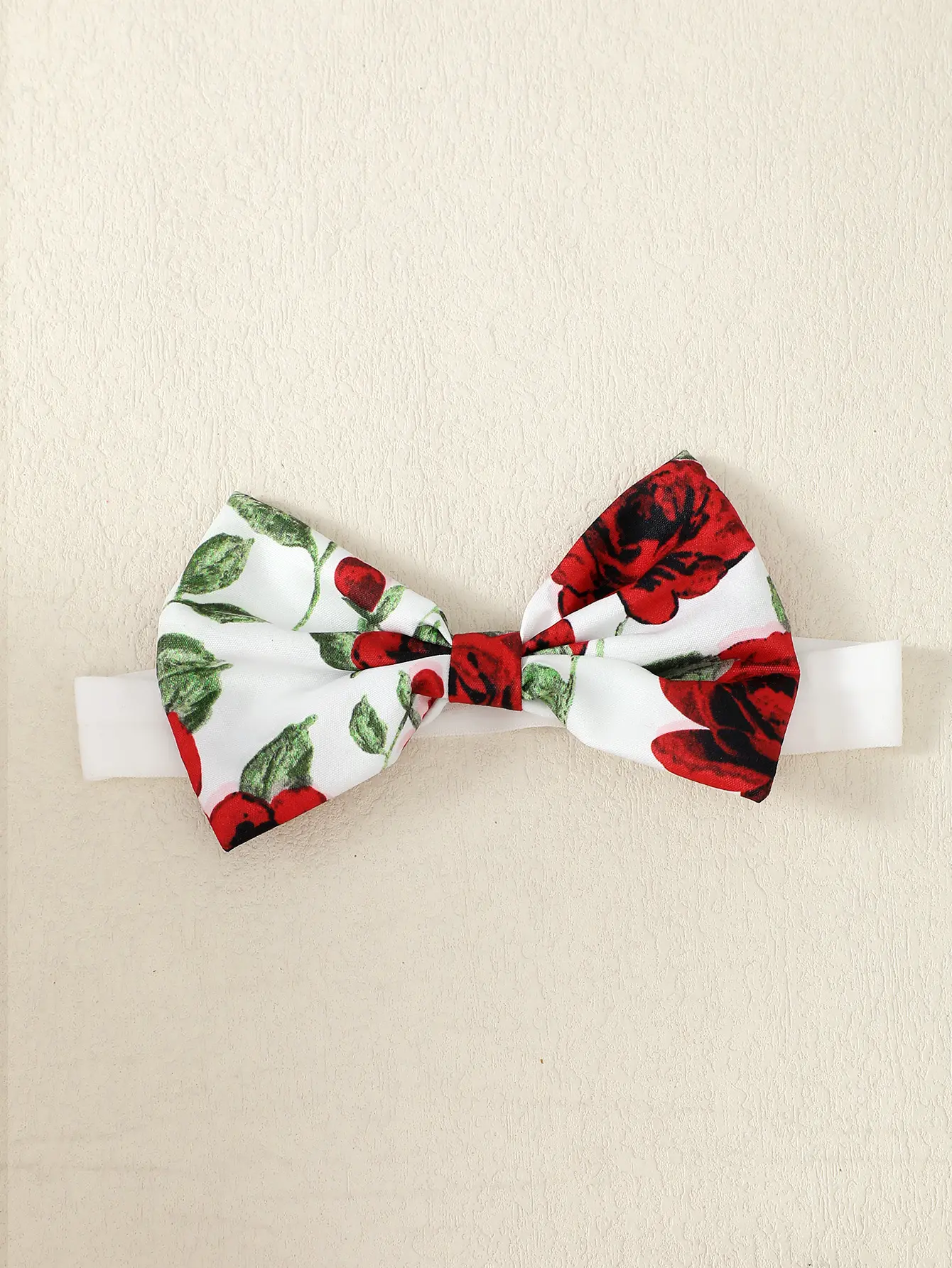 0-2 Year Old Newborn Girl Rose Digital Print Flying Sleeves Bow Dress