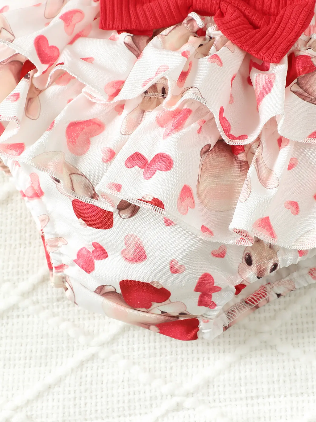 0-2 Year Old Baby Girl With Bow Summer Suspender Cotton Digital Print Bow Casual Minimalist Set Baby Clothes