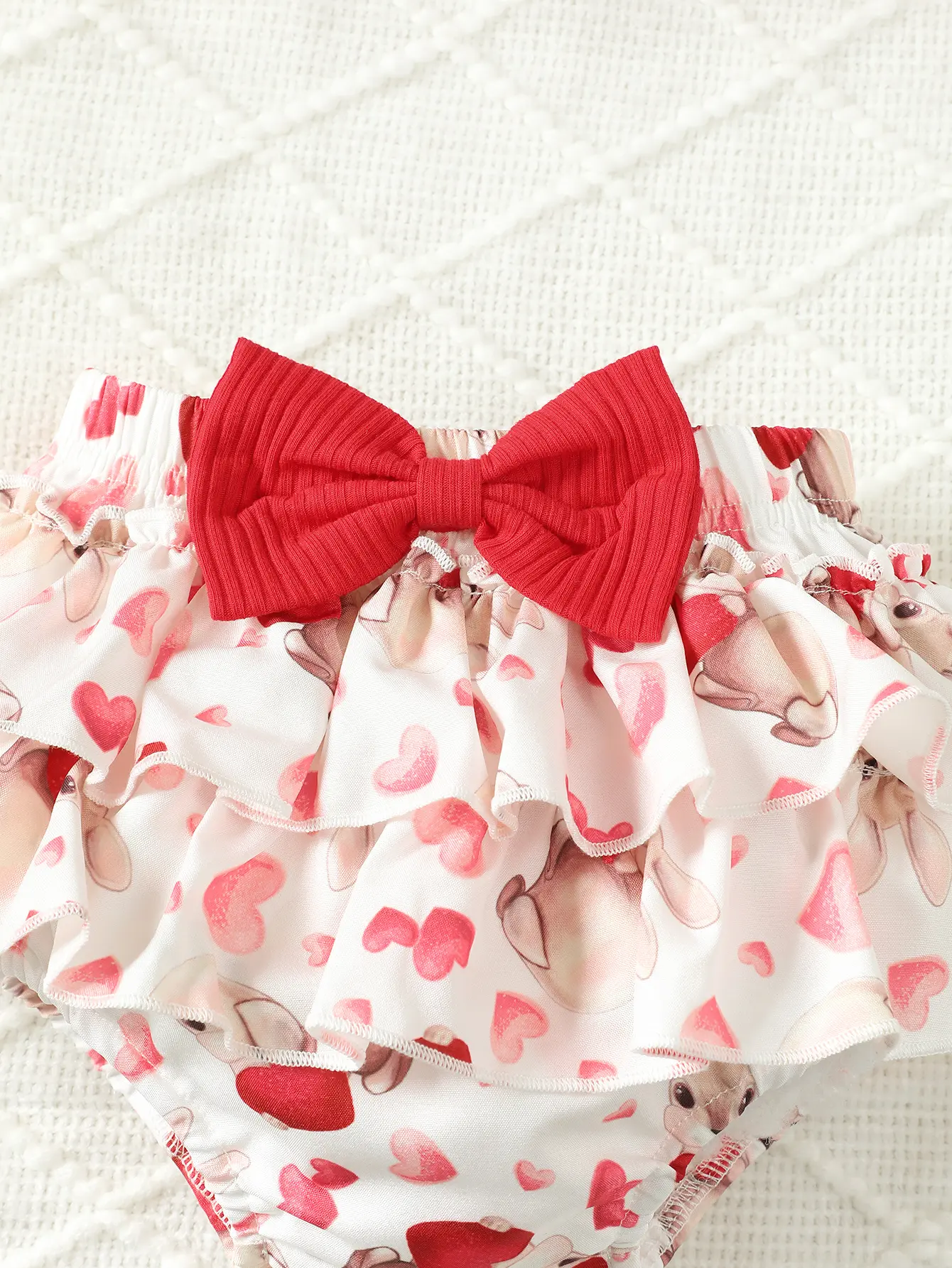0-2 Year Old Baby Girl With Bow Summer Suspender Cotton Digital Print Bow Casual Minimalist Set Baby Clothes