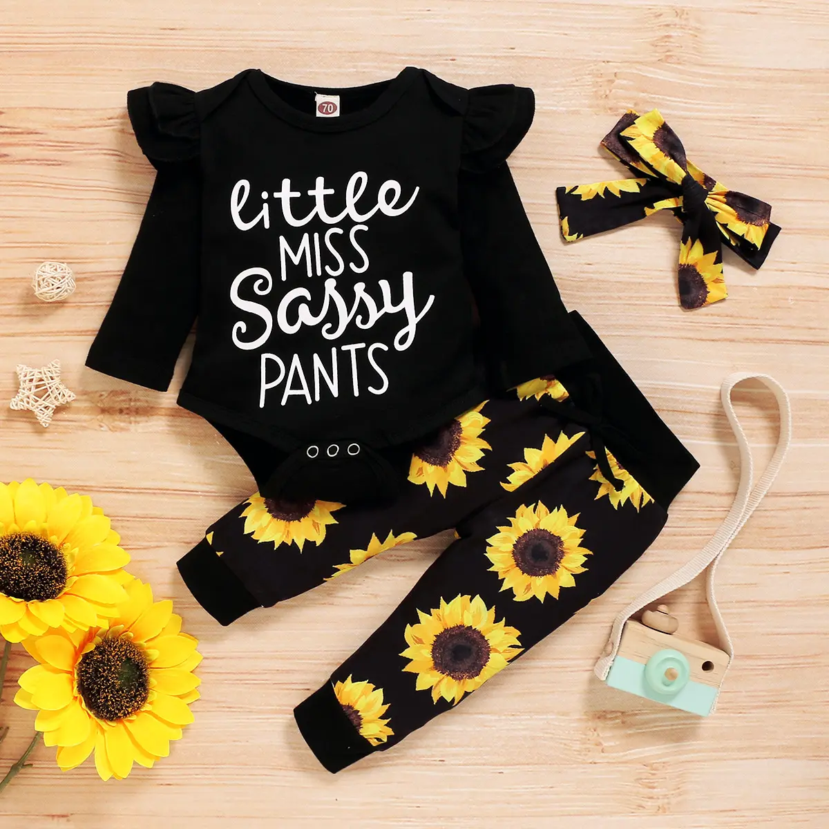 3-18 months baby girl clothes baby girl long-sleeved T-shirt shirt and trousers set monogrammed fashion suit 2-piece set