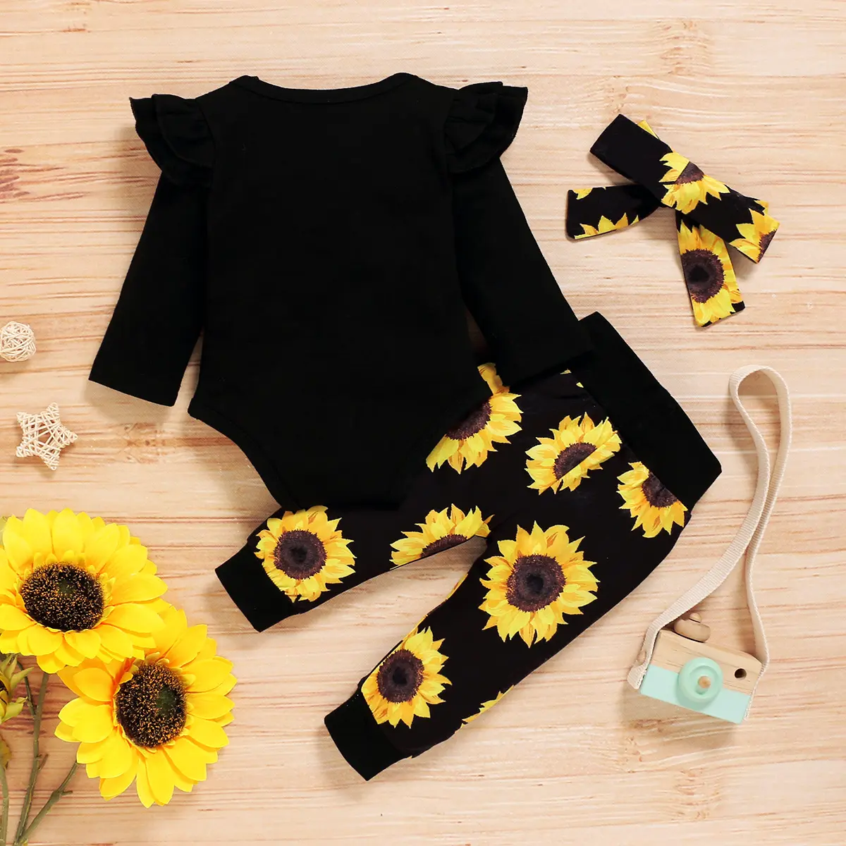 3-18 months baby girl clothes baby girl long-sleeved T-shirt shirt and trousers set monogrammed fashion suit 2-piece set