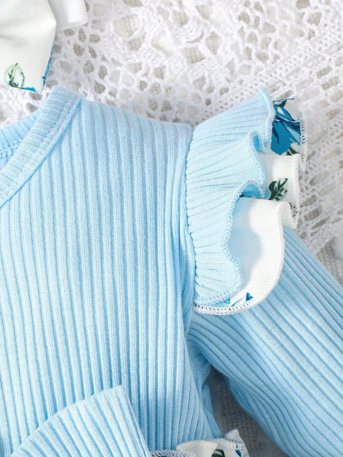 New Baby Girl Spring And Autumn Simple Daily Flower Print Long Sleeved Big Bow Cute Dress Headband