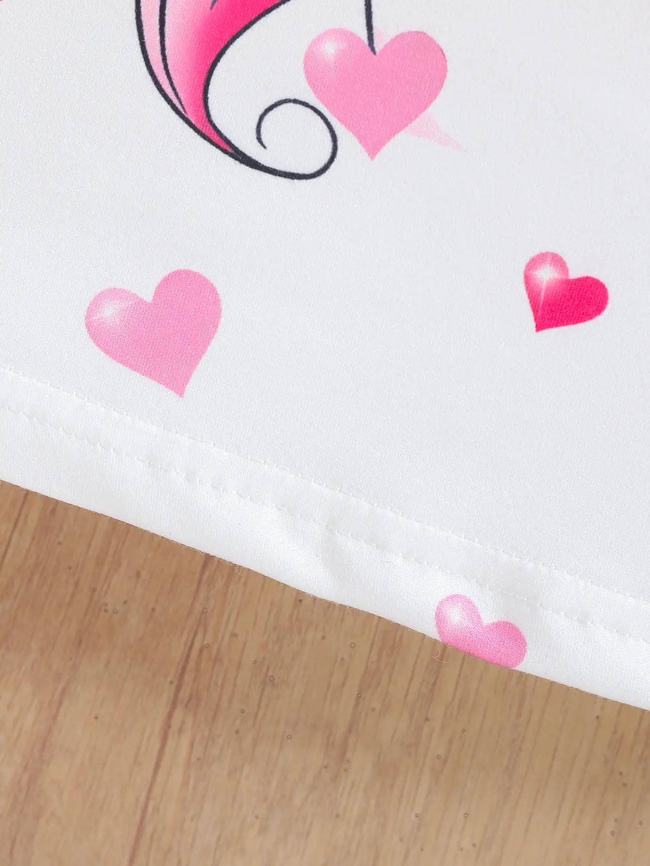 Baby Girl Summer Cute Unicorn Love Positioning Printed Slimming Dress