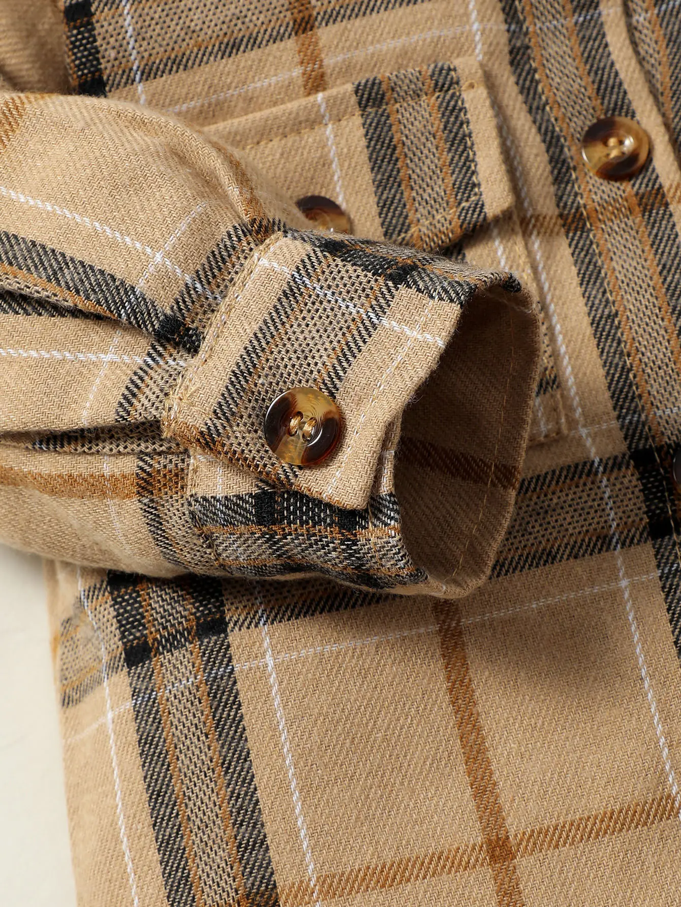 New Baby Boy Long Sleeved Checkered Real Pocket Simple Casual Daily Top