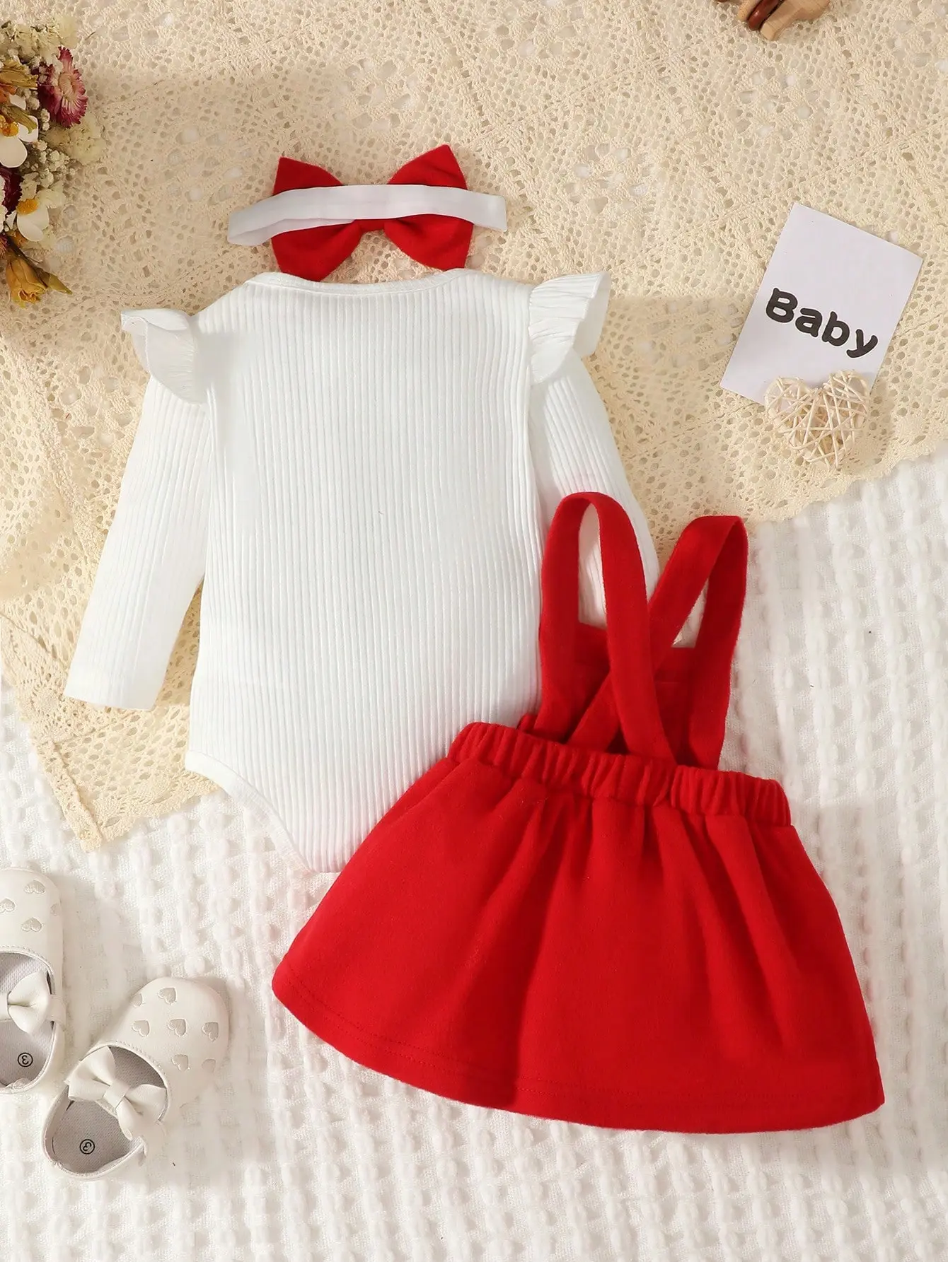 New Autumn And Winter Solid Color Ha Yi Small Bow Dress Headband Three Piece Set, Suitable For Daily Outings