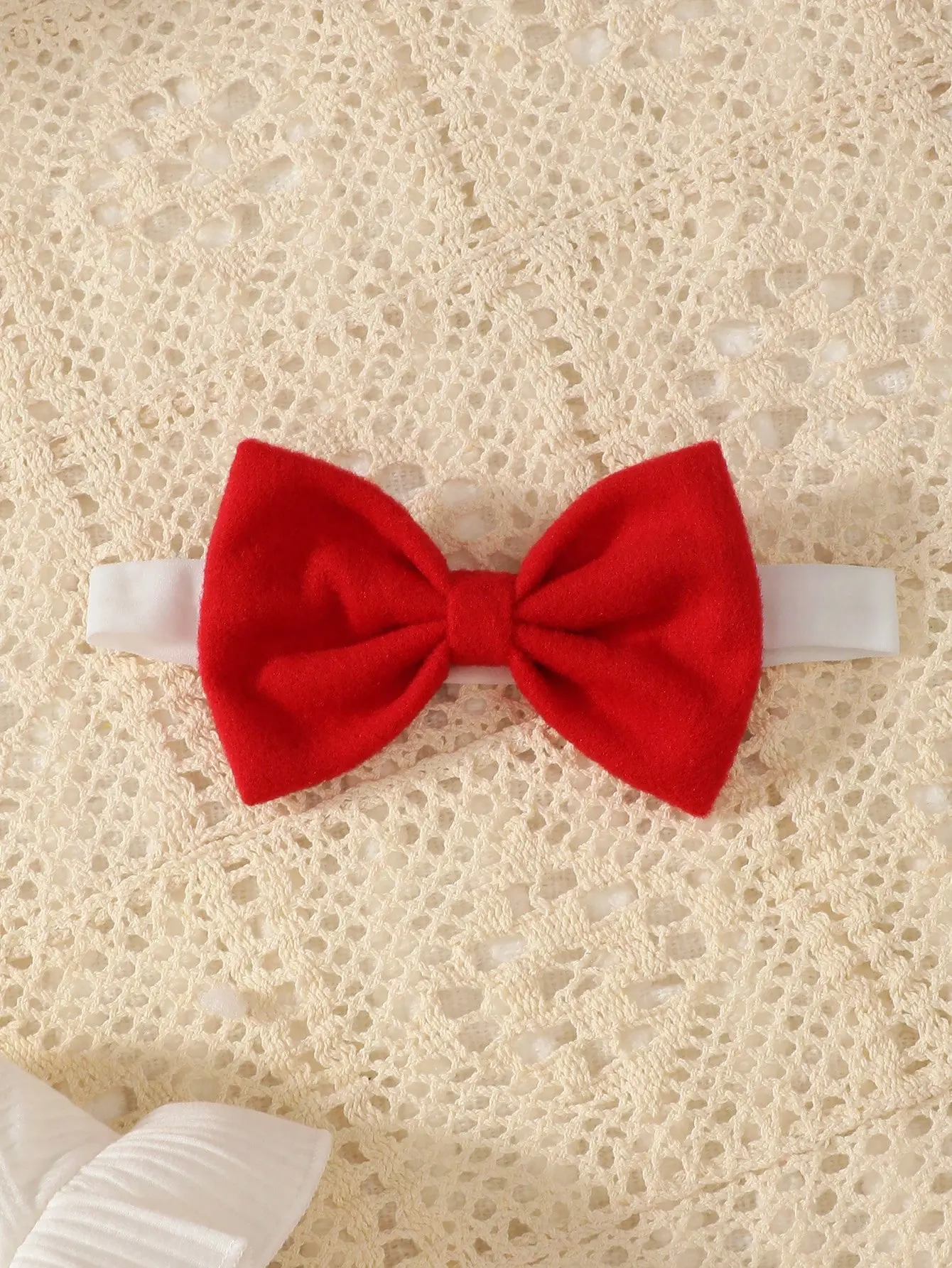 New Autumn And Winter Solid Color Ha Yi Small Bow Dress Headband Three Piece Set, Suitable For Daily Outings