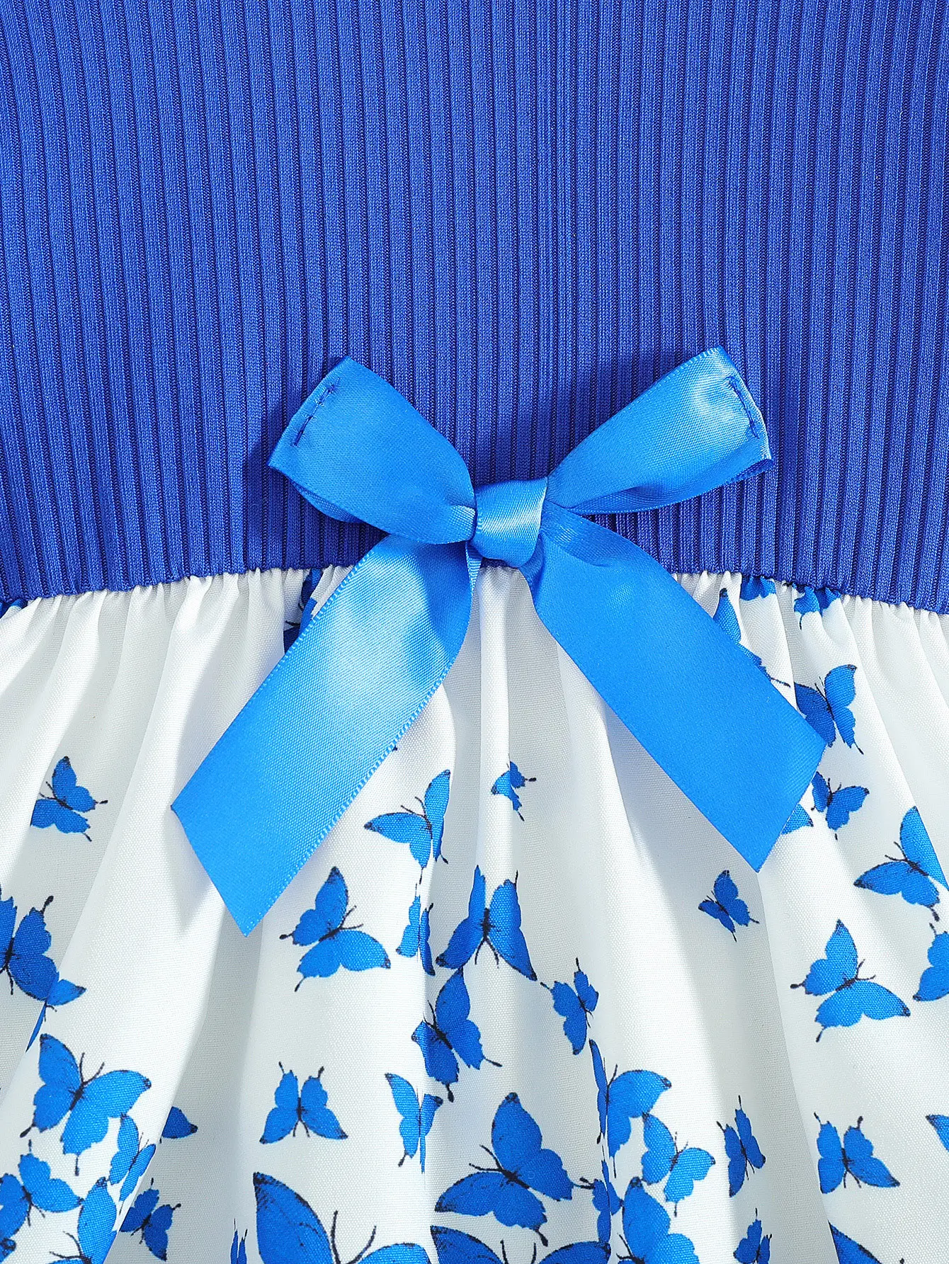 New Baby Girl Long Sleeved Round Neck Casual Daily Spring And Autumn Simple Solid Color Flower Fabric Hem Dress