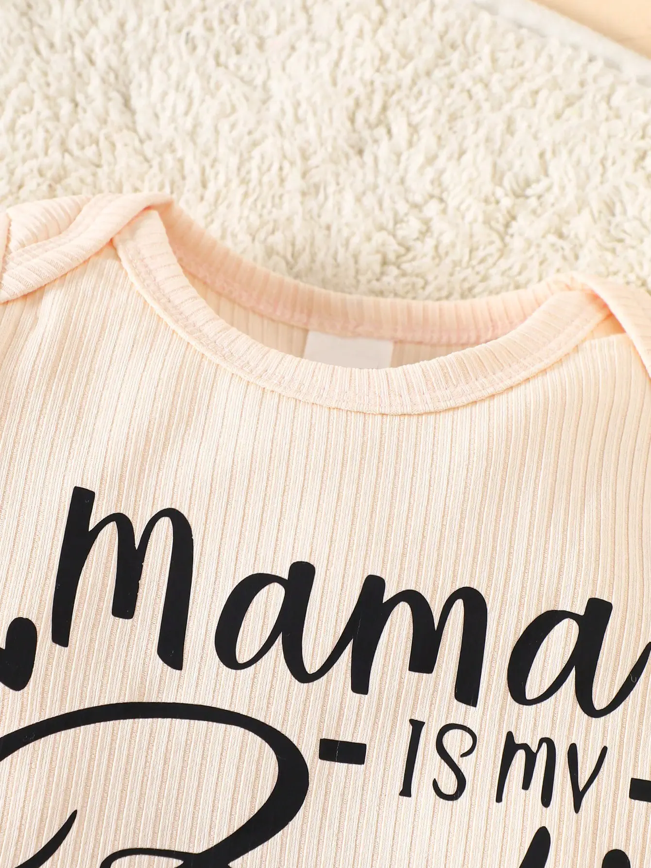Newborn baby girl summer cartoon printed letter pattern short sleeved shirt white apricot brown three piece set