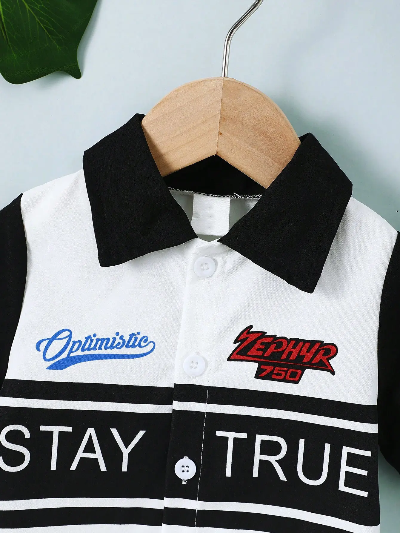 Summer Fashion New Black And White Splicing Baby Shirt Racing Suit And Black Shorts Set