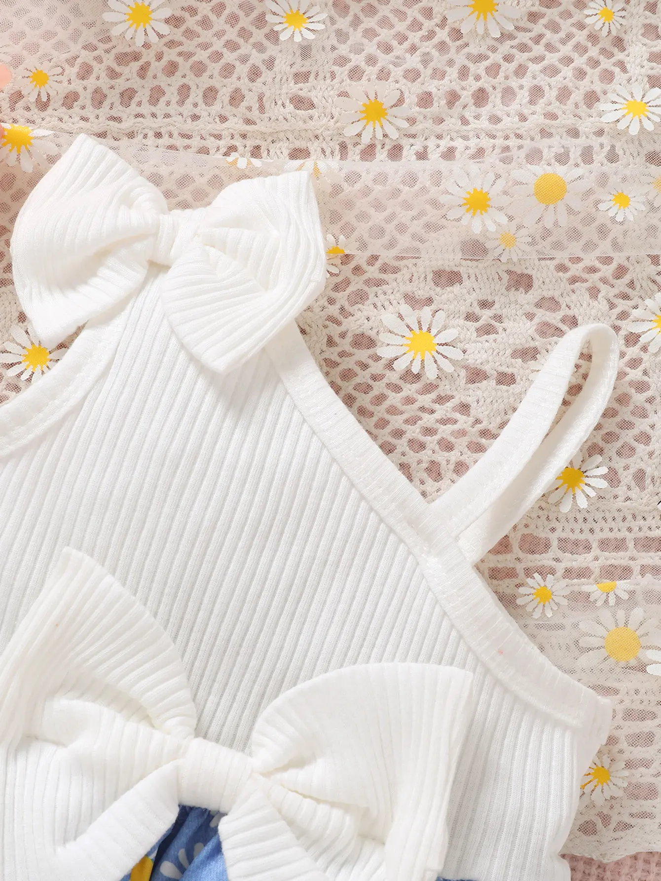 Fashionable Baby Girl Summer Diagonal Shoulder Cute Butterfly Print Sunflower Dress