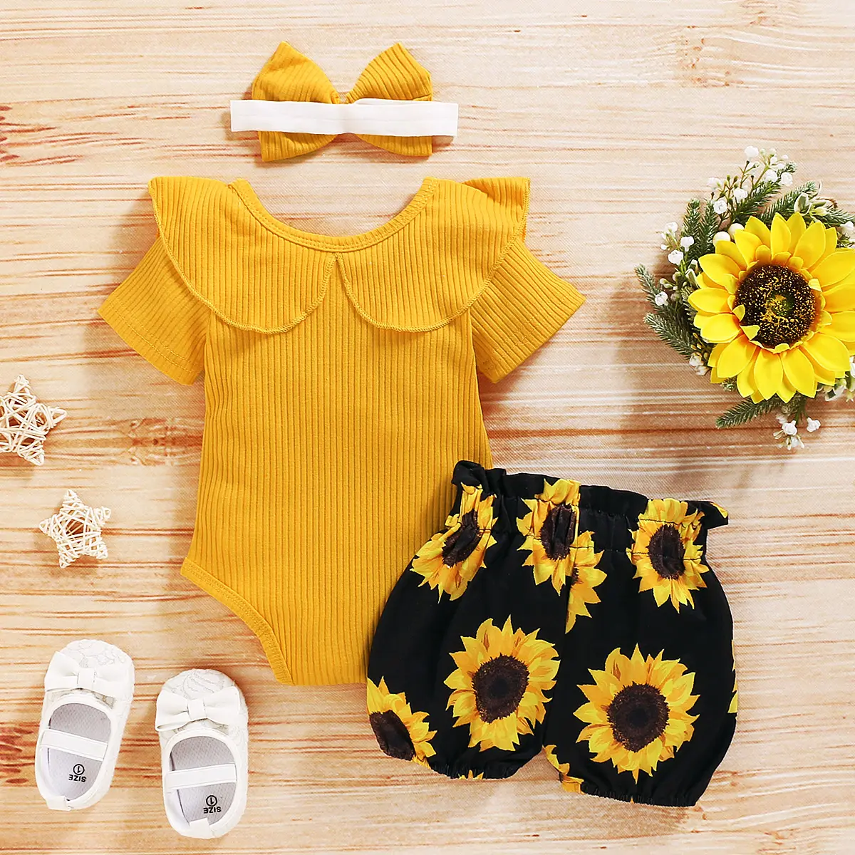 Baby girl's clothes New Year's Eve fashion summer top Luoyi ruffle hand closure collar head shoe photo print flower baby dress