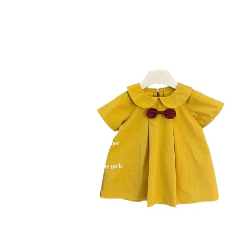Cute Princess Dress with Bow Tie for Baby Girl Infant Clothing Pink Toddler Girls' Dress Kids' Party Wear Kids