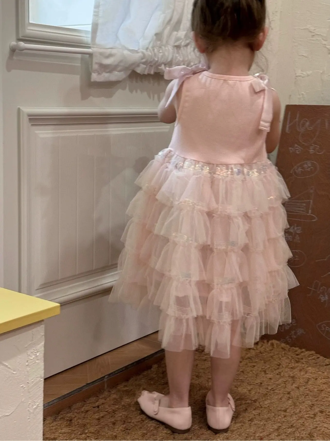 Girl's Sweet Dress Children Infants Kids Baby Summer Sweet Princess Dress Mesh Cake Sleeveless Dress