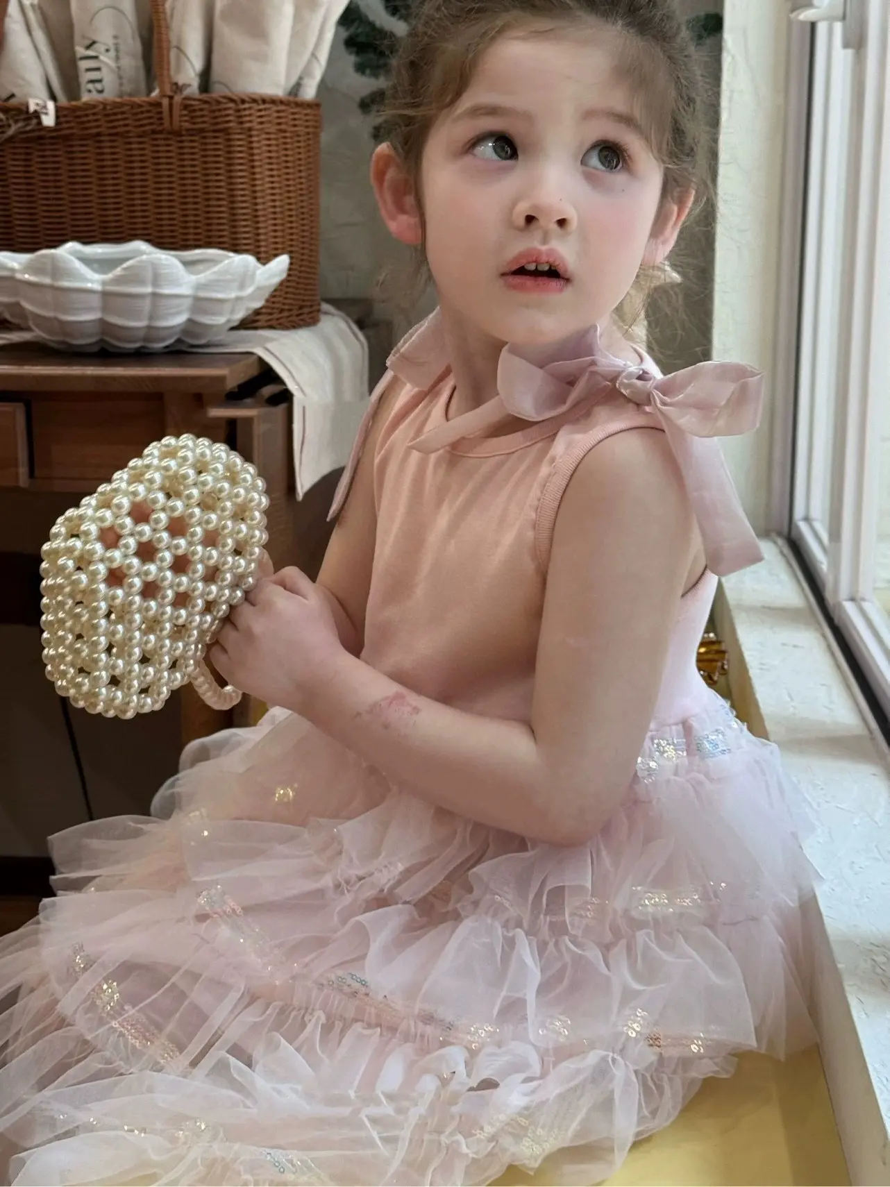 Girl's Sweet Dress Children Infants Kids Baby Summer Sweet Princess Dress Mesh Cake Sleeveless Dress