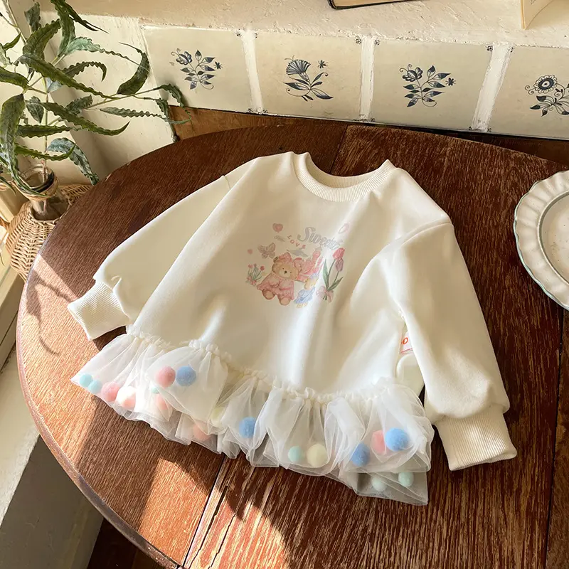 Girl's Pullover Hoodie T-shirt Children Kids Infants Baby Spring Cartoon Hoodie Sweater