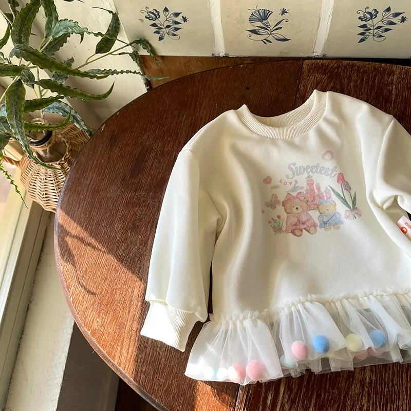 Girl's Pullover Hoodie T-shirt Children Kids Infants Baby Spring Cartoon Hoodie Sweater