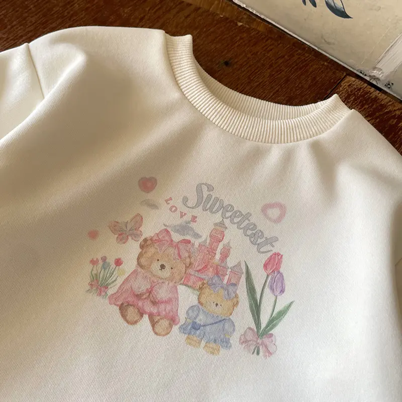 Girl's Pullover Hoodie T-shirt Children Kids Infants Baby Spring Cartoon Hoodie Sweater