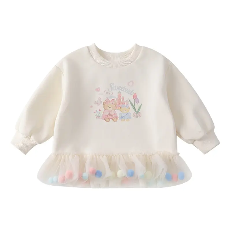 Girl's Pullover Hoodie T-shirt Children Kids Infants Baby Spring Cartoon Hoodie Sweater