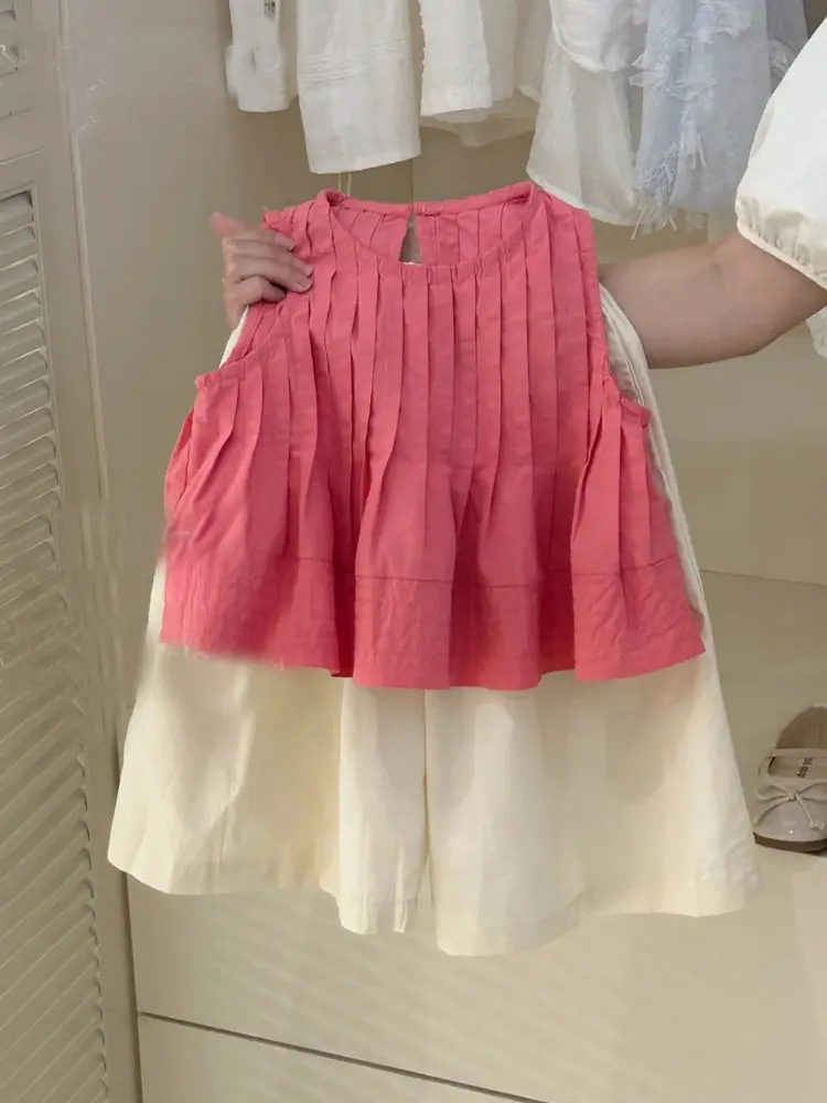 Princess Suit for Girls Summer Temperament Vest Wide-Leg Pants Two-Piece Set Western Style Children's Clothing