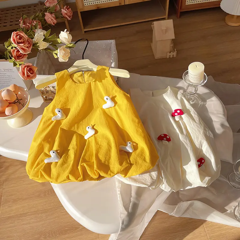 Girl's Vest Dress Children Infants Kids Baby Summer Suspender Cartoon Cute Dress