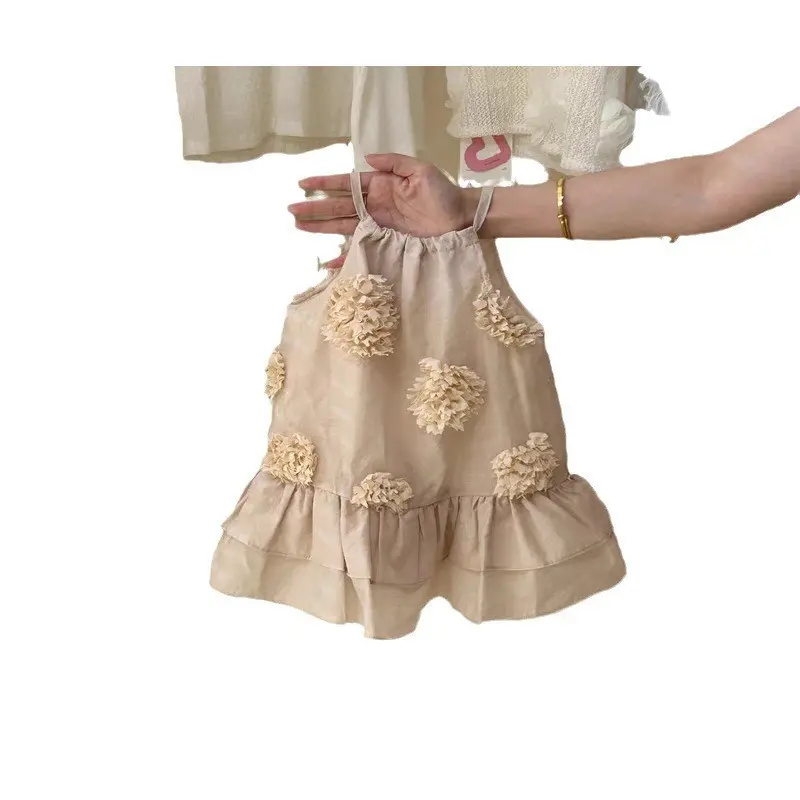 Girls Summer Three-Dimensional Flower Dress Child kids Sweet Clothing