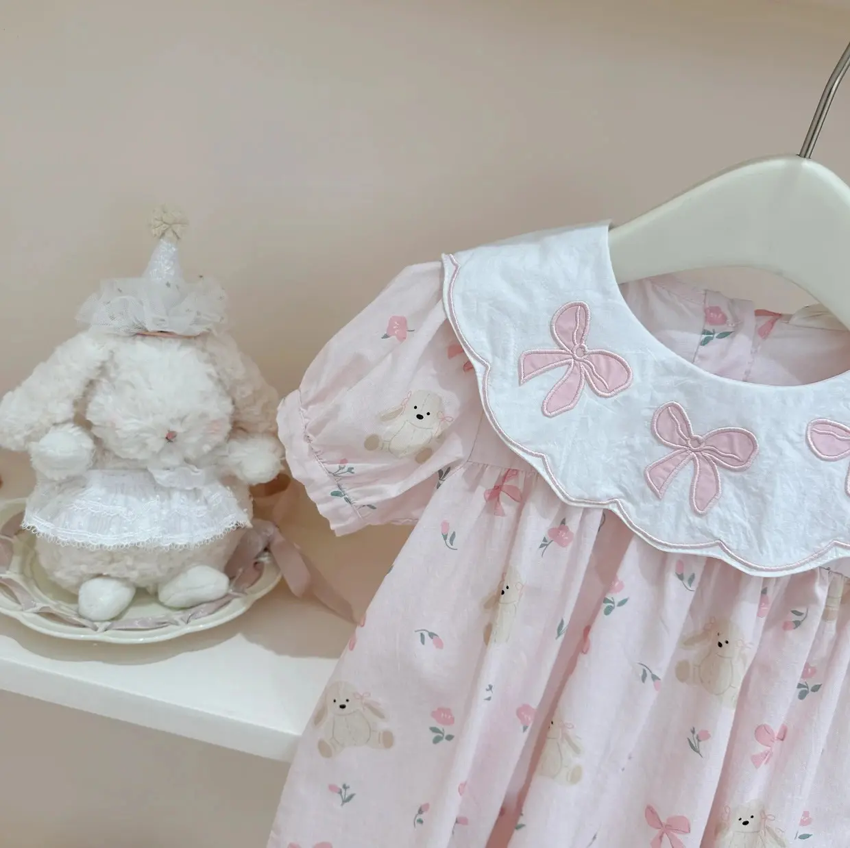 Summer Girls' Bow Dress Western Girl Baby Princess Doll Dress Cute Children's Fashion Outfit for Little Princesses kids