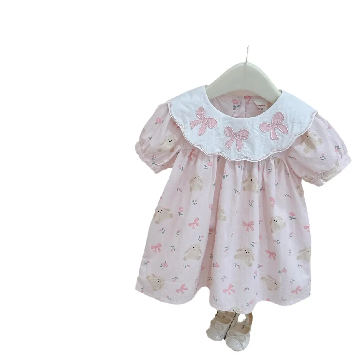 Summer Girls' Bow Dress Western Girl Baby Princess Doll Dress Cute Children's Fashion Outfit for Little Princesses kids