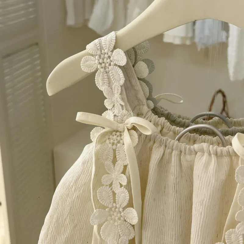 Girls Sleeveless Flower Halter Dress - Summer Sweet Chic Princess Style Children's Fashionable New Arrival