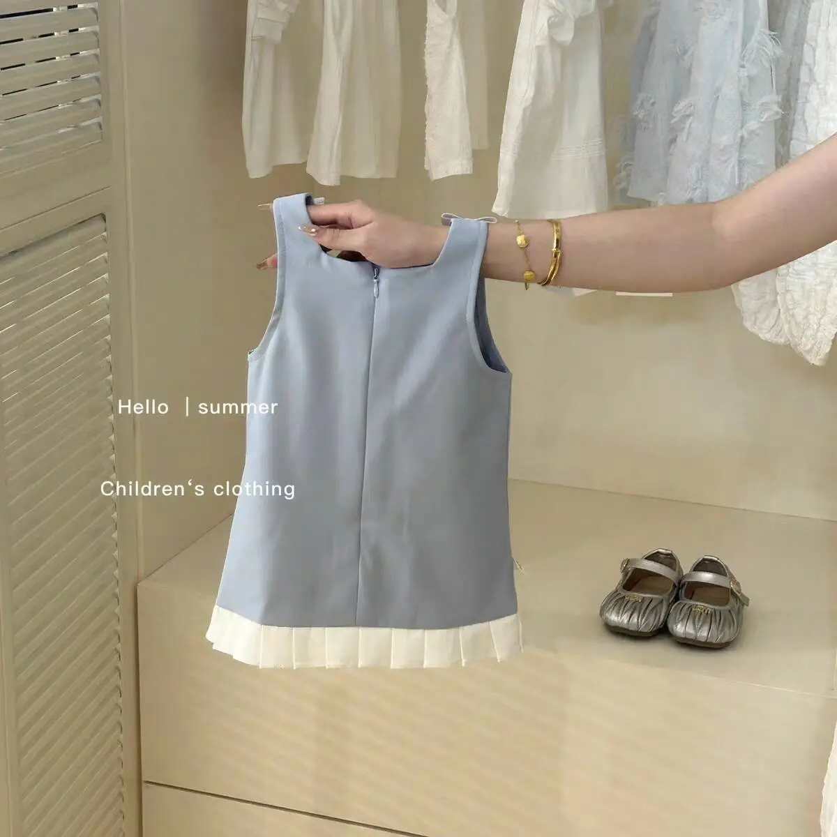 Sweet Bow Dress For Girls, Summer Temperament, Vest Dress , Children Infants Kids Baby Princess Dress
