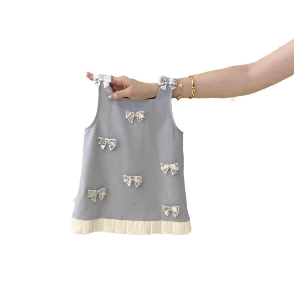 Sweet Bow Dress For Girls, Summer Temperament, Vest Dress , Children Infants Kids Baby Princess Dress