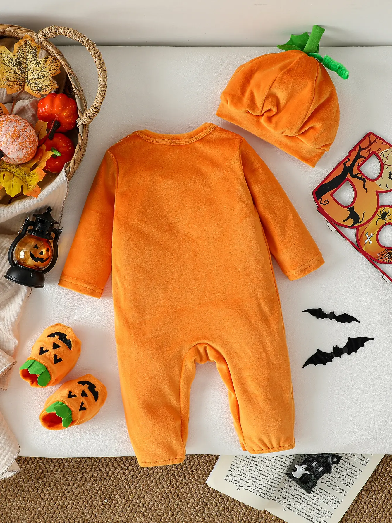 4Pcs 2025 Baby Boys/Girls Halloween Rompers Infant Pumpkin Costume Newborn Onesie Suit For Newborn Party Cute Clothing Suit
