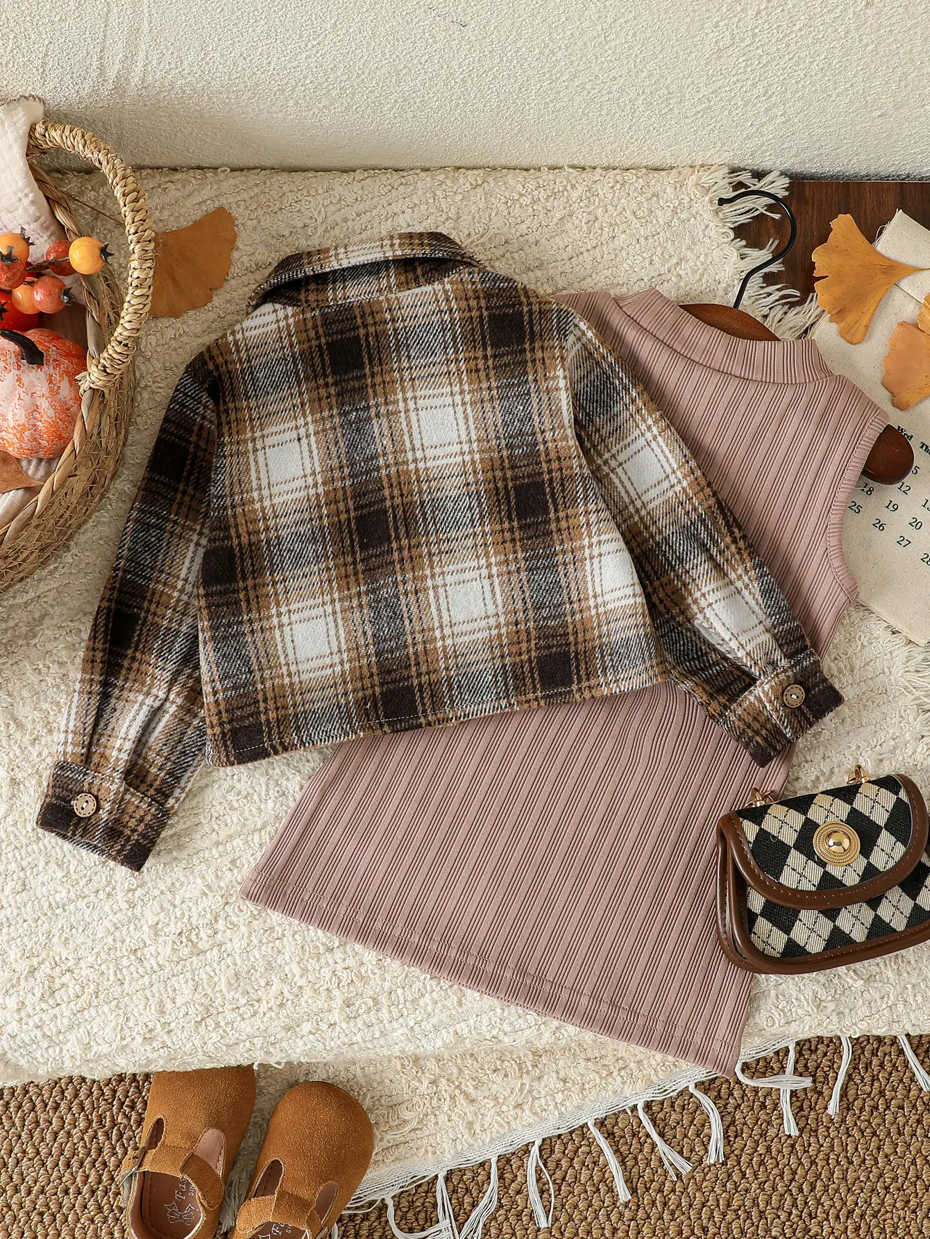 2Pcs Baby Girls Autumn/ Fall Sleeveless Solid Dress+Coat With Button Button Up Cardigan Jacket Coat Sets For 0-1Y Japan &Korean