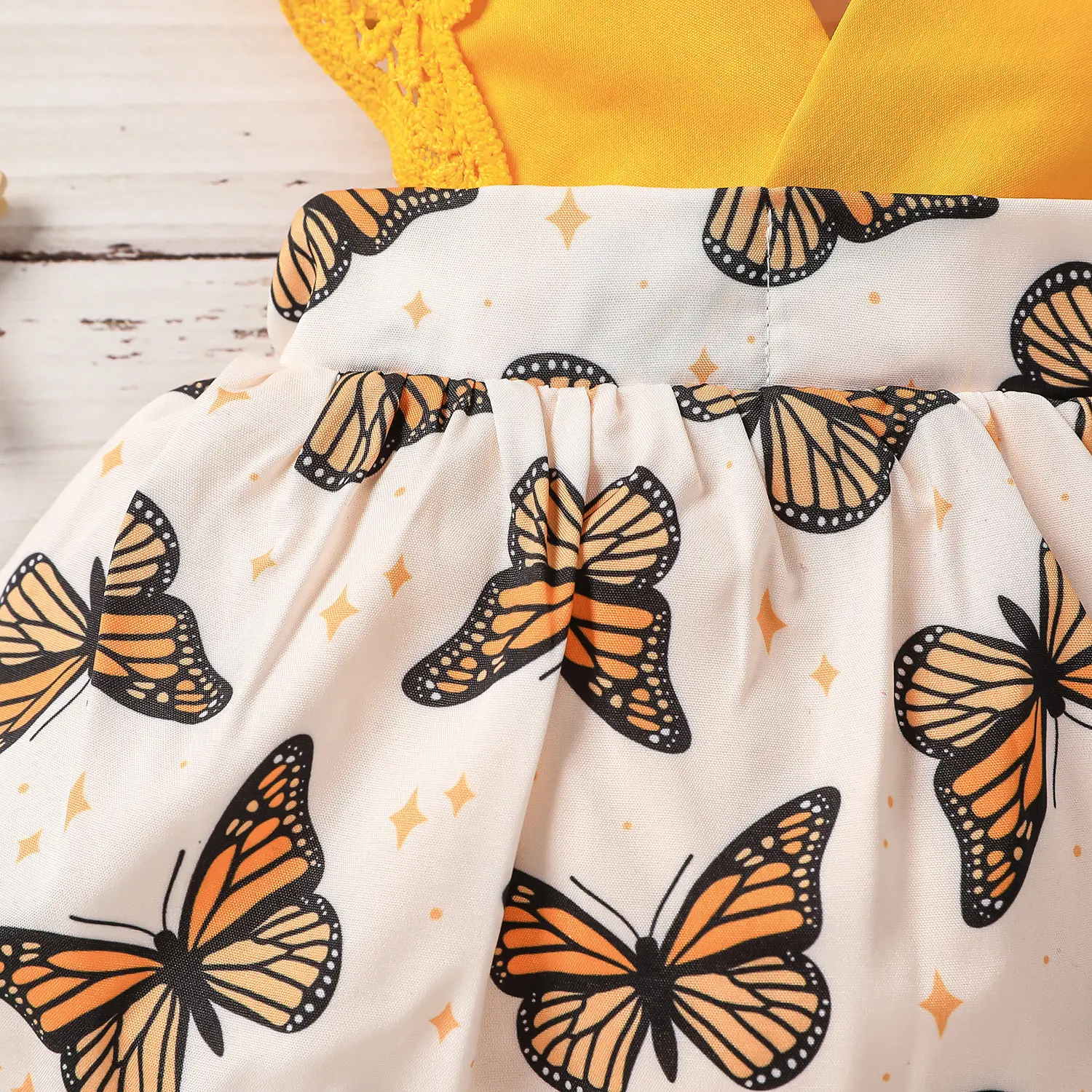 Baby Girls Summer Sleeveless Print BUTTERFLY Dress For Newborn-18M Vacation Fashion Clothes