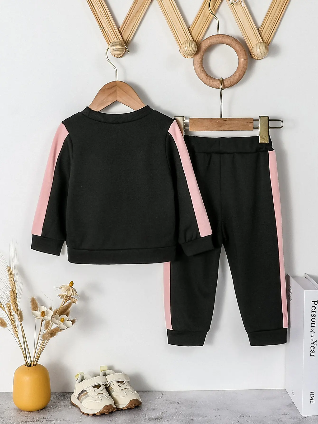 2024 New Baby Girls Long Sleeve Print Letter Autumn Sweatshirt + Trousers Set For Streetwear Fashion Suit